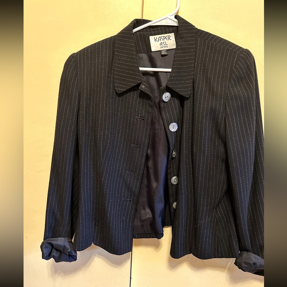 Kasper Petite vintage striped blazer